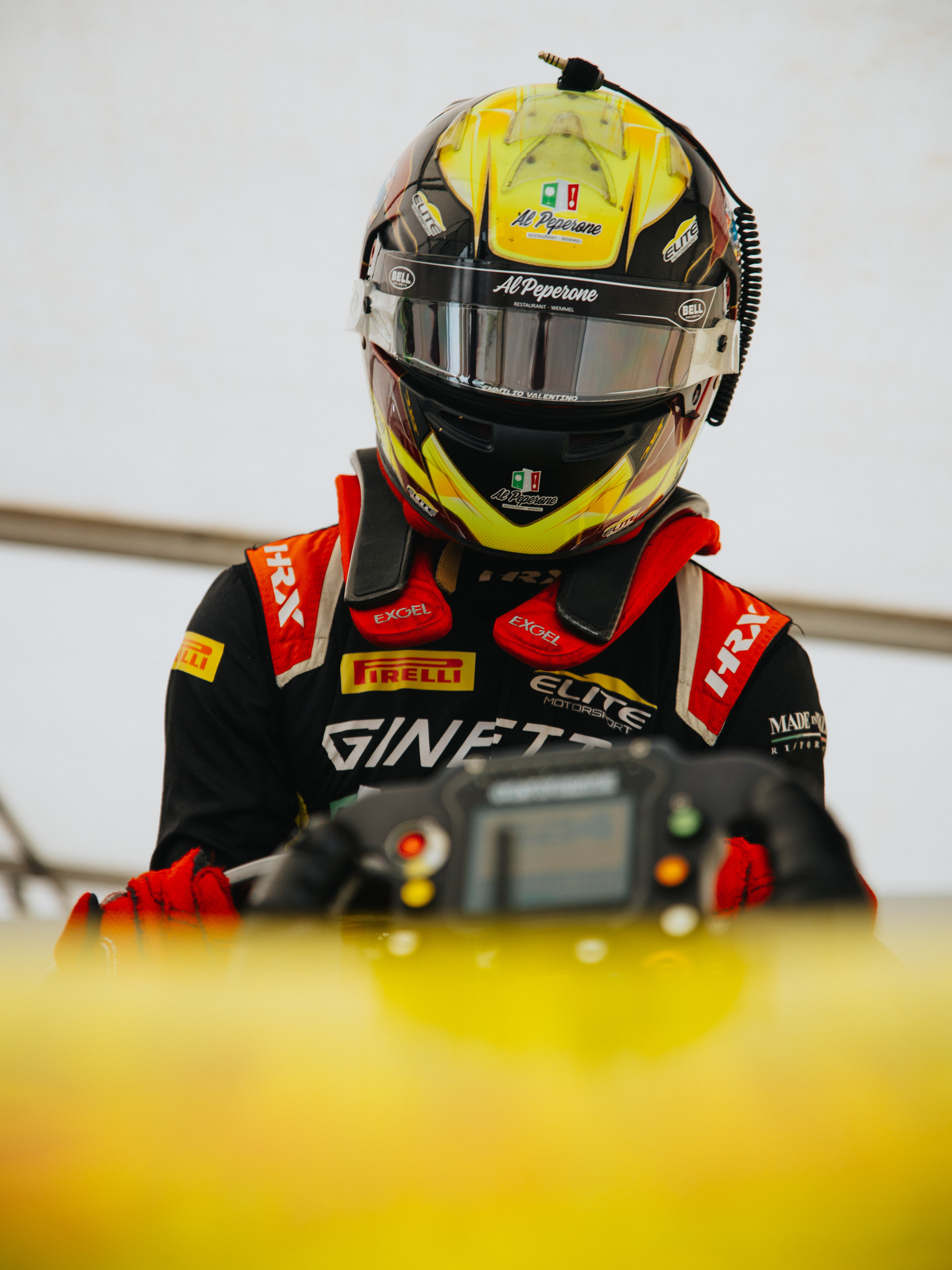 Emmilio helmet paddock preparation